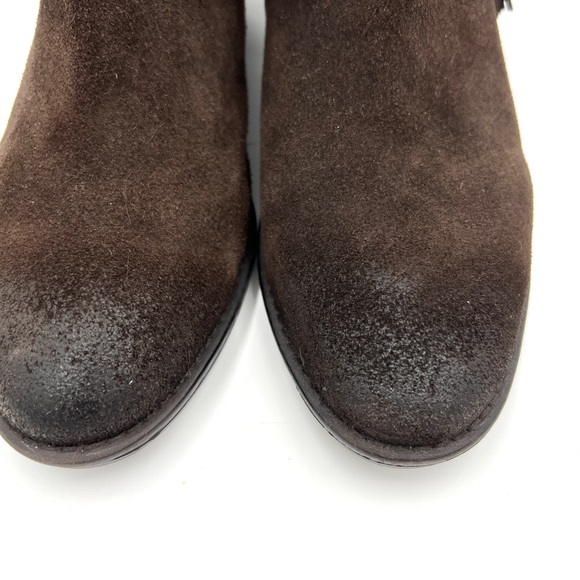 Sofft Tamala Bootie Dark Brown Suede Fringe Tassel Boho Size 8 - Picture 2 of 11